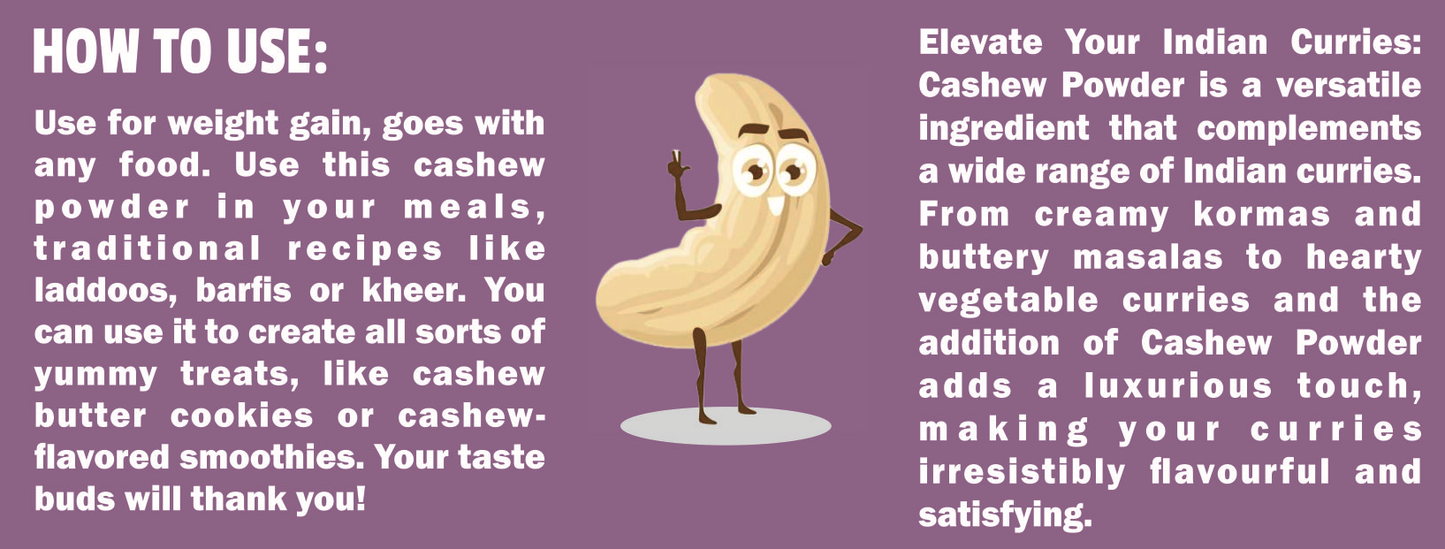 Nutrios Cashew Powder - Pack of 2 (300g + 300g)