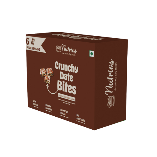 Date Bites loaded with Roasted Almond and Cashew - (Pack of 3 Box, 450gm)